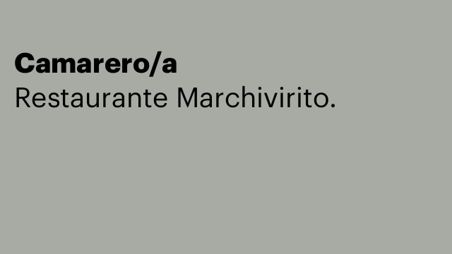Camarero/a