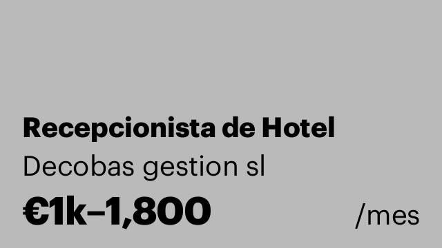 Recepcionista de Hotel