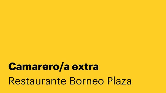 Camarero/a extra