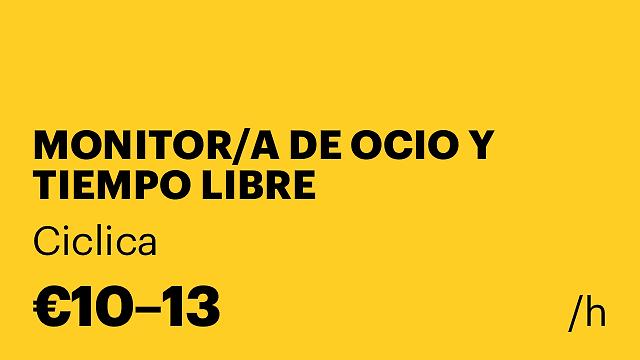 MONITOR/A DE OCIO Y TIEMPO LIBRE