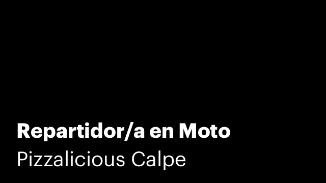 Repartidor/a en Moto
