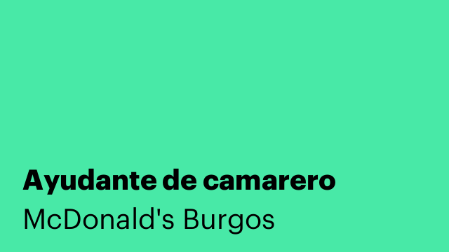 Ayudante de camarero
