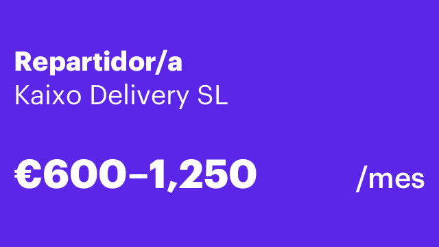 Repartidor/a