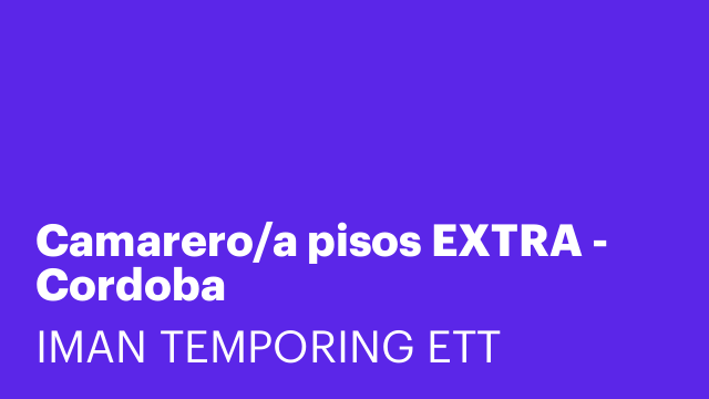 Camarero/a pisos EXTRA - Cordoba