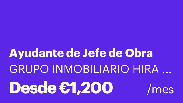 Ayudante de Jefe de Obra