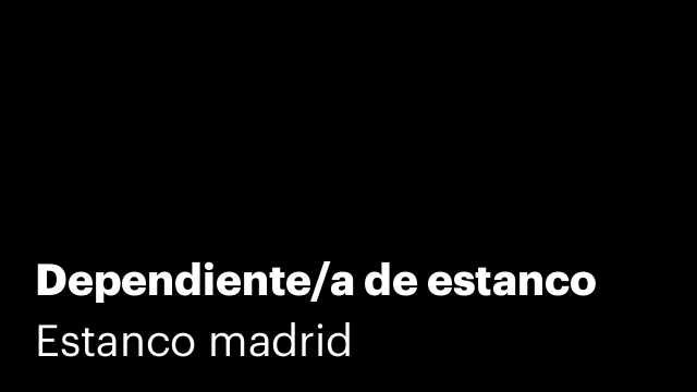 Dependiente/a de estanco