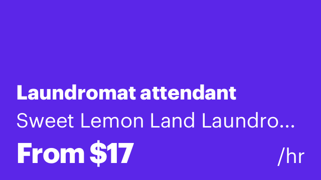 Laundromat attendant