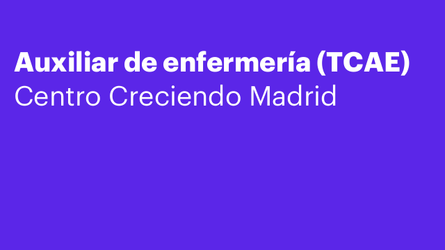 Auxiliar de enfermería (TCAE)
