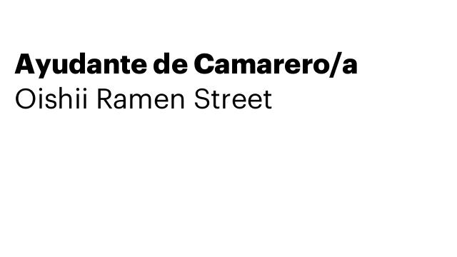 Ayudante de Camarero/a