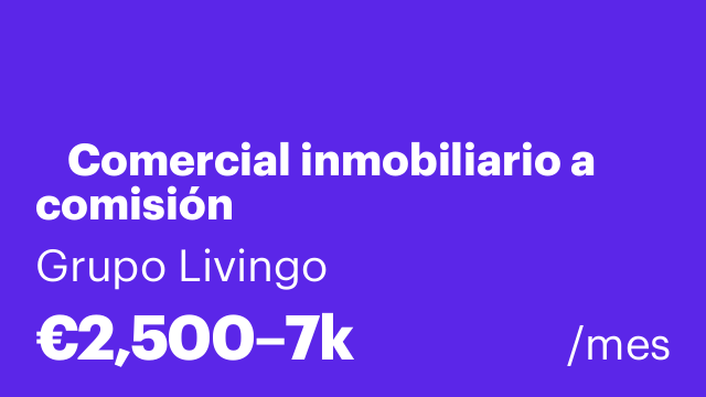 💰 Comercial inmobiliario a comisión