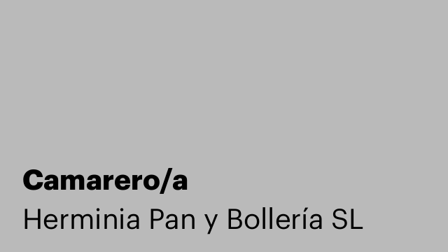 Camarero/a