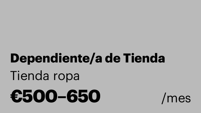 Dependiente/a de Tienda