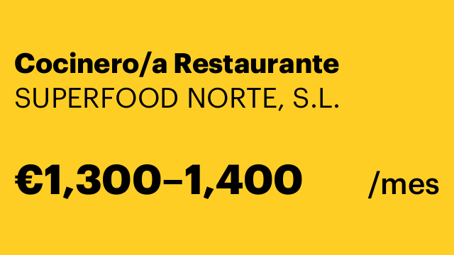 Cocinero/a Restaurante