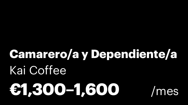 Camarero/a y Dependiente/a