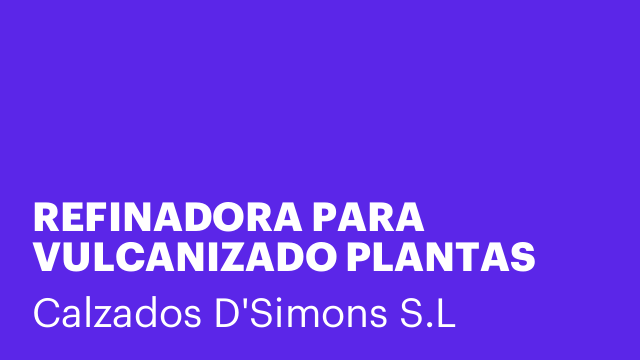 REFINADORA PARA VULCANIZADO PLANTAS BIO