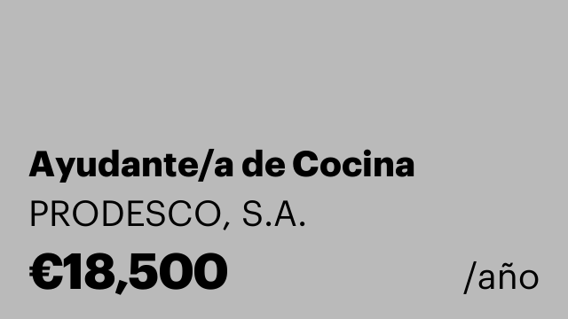 Ayudante/a de Cocina