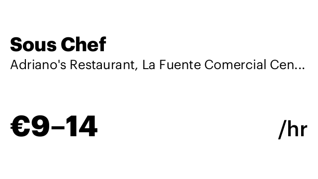 Sous Chef