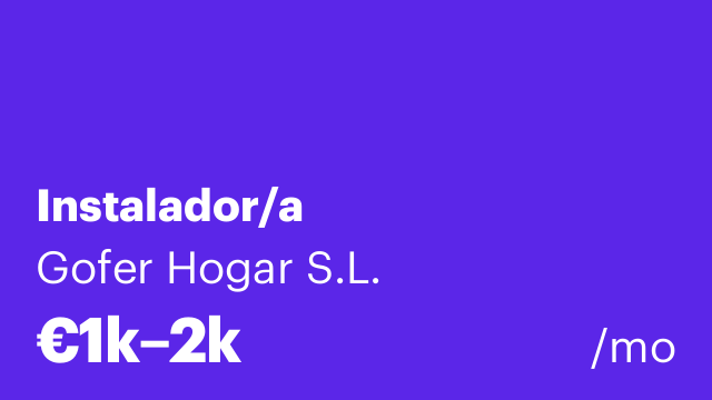 Instalador/a