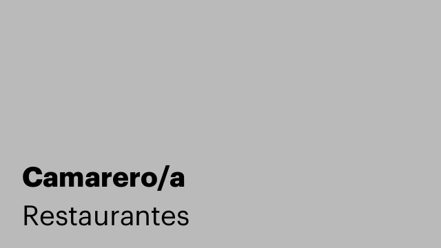 Camarero/a