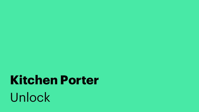 Kitchen Porter