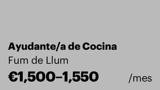 Ayudante/a de Cocina