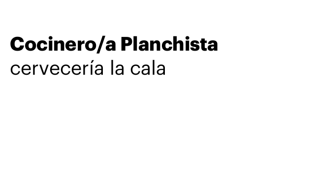 Cocinero/a Planchista