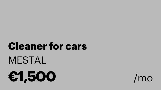 Cleaner for cars