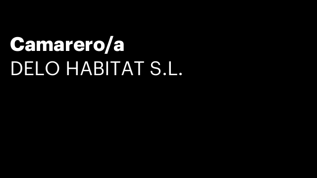 Camarero/a