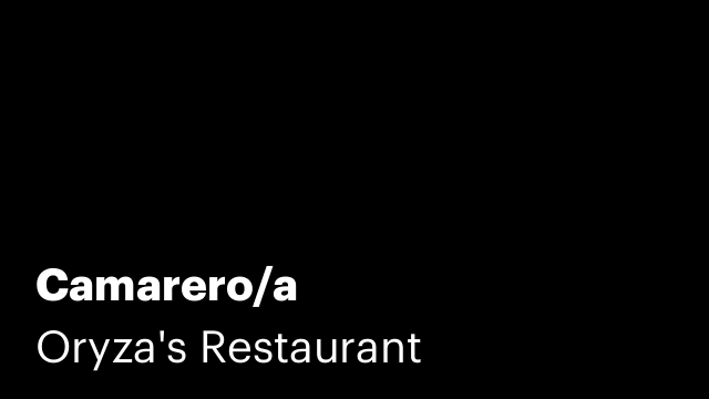 Camarero/a