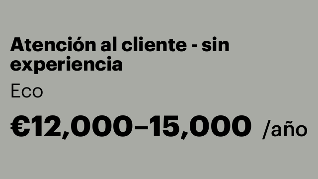 Atención al cliente - sin experiencia