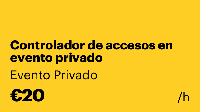 Controlador de accesos en evento privado