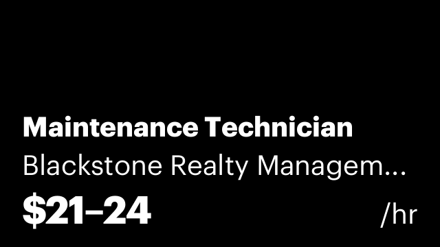 Maintenance Technician