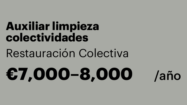 Auxiliar limpieza colectividades