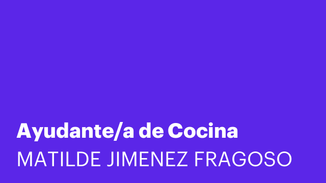 Ayudante/a de Cocina