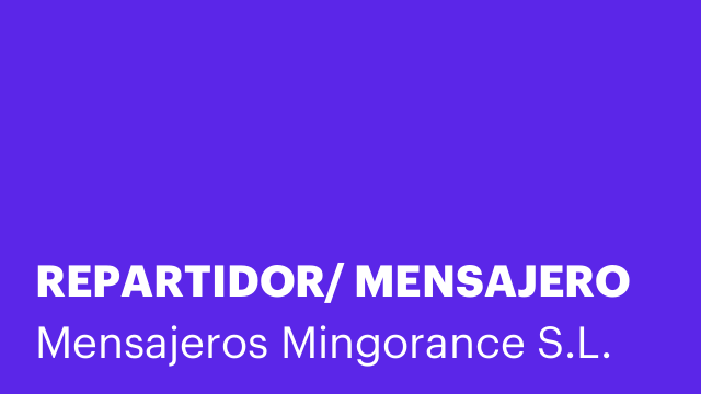 REPARTIDOR/ MENSAJERO