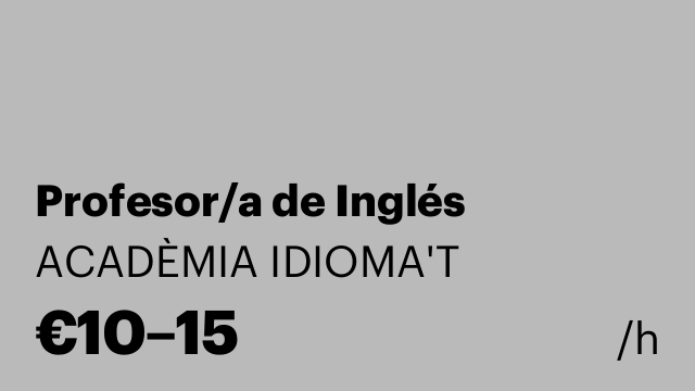 Profesor/a de Inglés