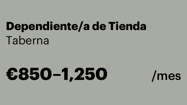 Dependiente/a de Tienda