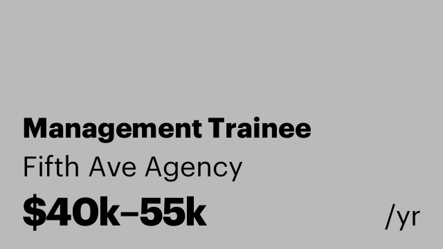 Management Trainee