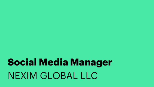 Social Media Manager