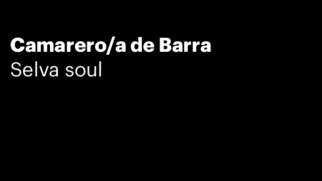 Camarero/a de Barra