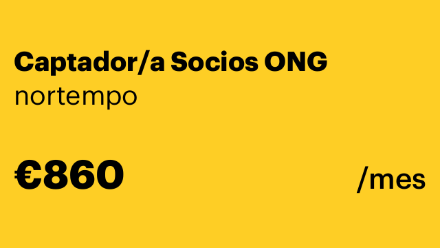 Captador/a Socios ONG