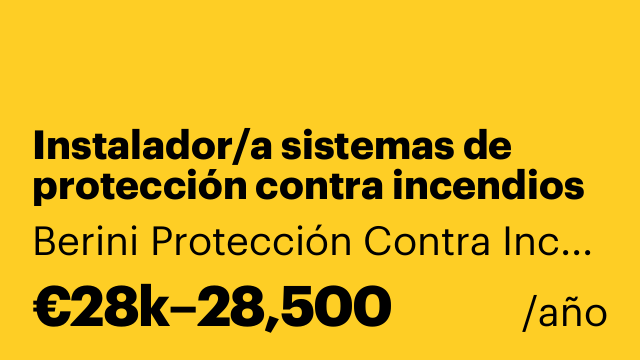 Instalador/a sistemas de protección contra incendios