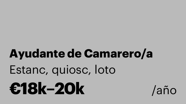 Ayudante de Camarero/a