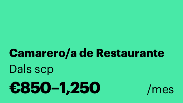 Camarero/a de Restaurante