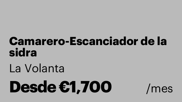 Camarero-Escanciador de la sidra