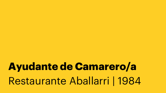 Ayudante de Camarero/a