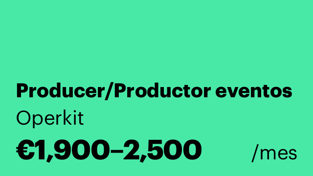 Producer/Productor eventos