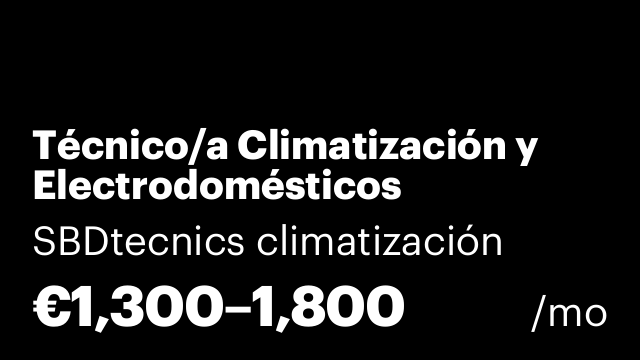 Técnico/a Climatización y Electrodomésticos