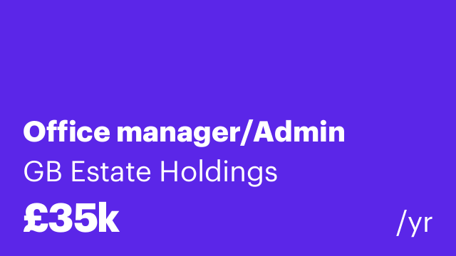 Office manager/Admin