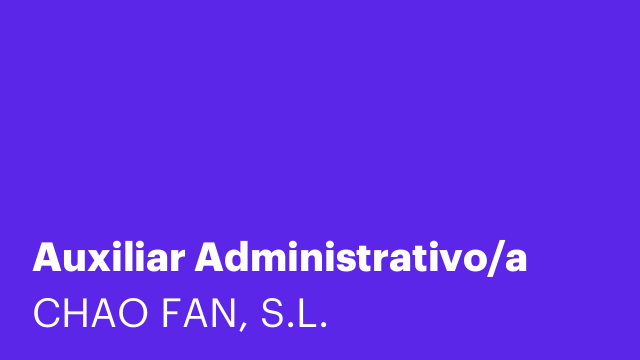 Auxiliar Administrativo/a